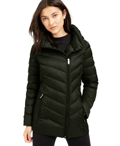 michael kors asymmetrical puffer coat|Michael Kors puffer coat packable.